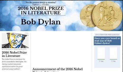 今年的诺贝尔文学奖为什么会颁给一个民谣歌手？